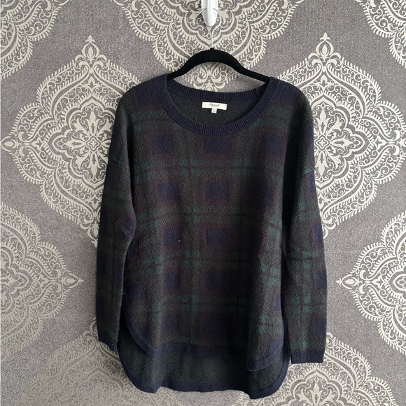 Madewell Plaid Sweater - Picture 1 of 4